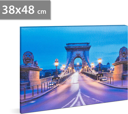 Декоративна LED Картина "Chain Bridge" 2 X AA 38 X 48 см