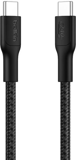 Belkin Braided USB 2.0 Cable USB-C Male - USB-C 240W PD Black 2m CAB025HQ2MBK