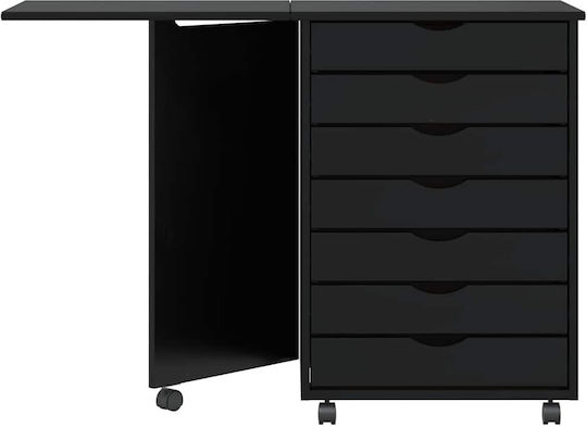 Schreibtisch Moss Holz Black 105.5x39x74.5cm