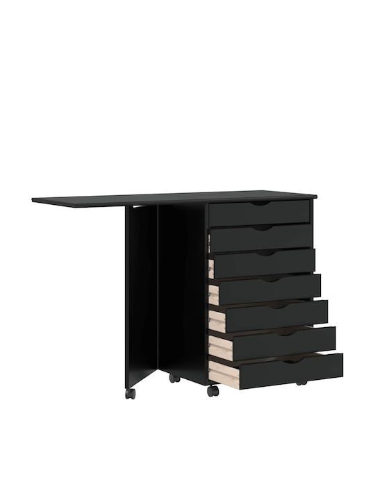 Schreibtisch Moss Holz Black 105.5x39x74.5cm