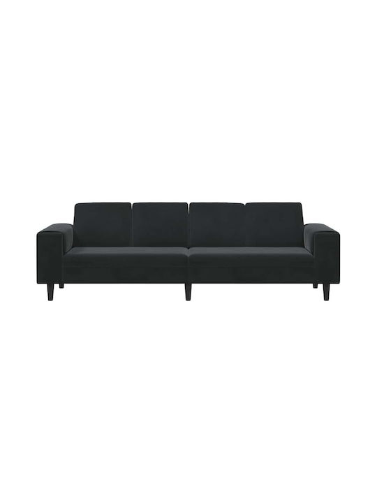 Τετραθέσιος Καναπές Μαύρο 250x77x76εκ.
