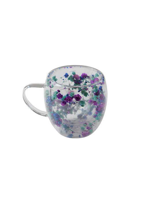 CupHup Passion Flower Κούπα Γυάλινη Διάφανη 300ml