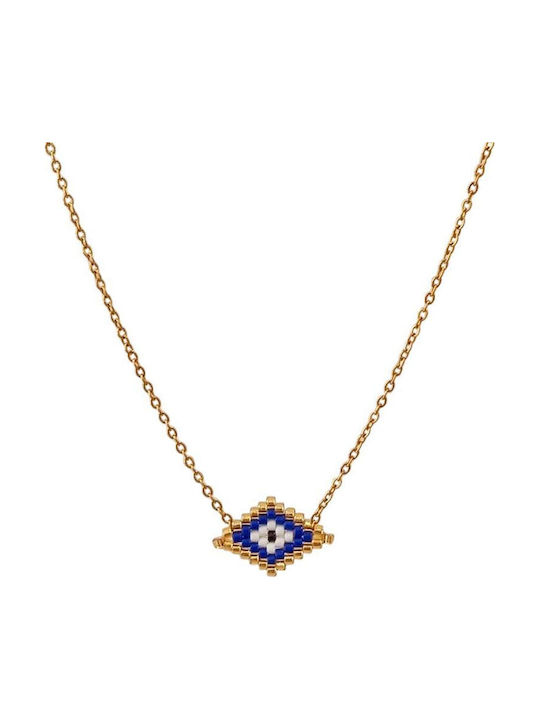Awear Necklace Eye from Gold Plated Steel