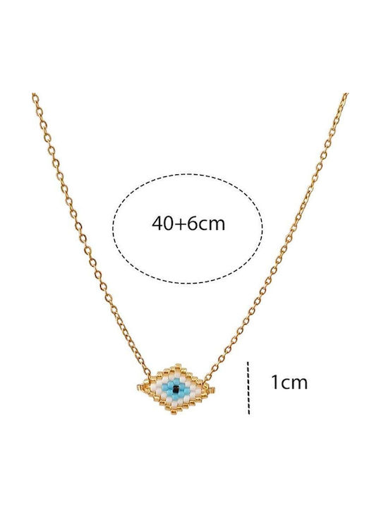 Awear Necklace Eye from Gold Plated Steel