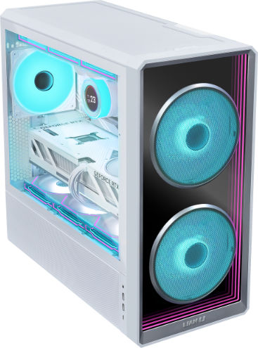 Lian Li Lancool 217 INF Gaming Midi Tower Computer Case with Side Window and ARGB Lighting White