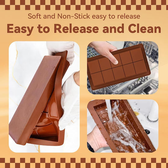 Non-stick Silicone Chocolates Baking Pan 13x24.8cm