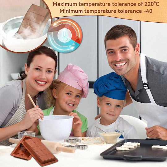 Non-stick Silicone Chocolates Baking Pan 13x24.8cm