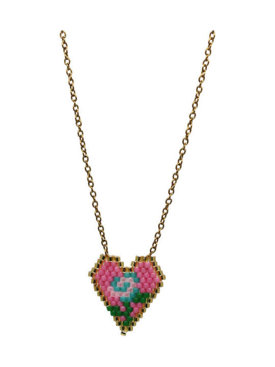 Awear Necklace with design Heart from Steel