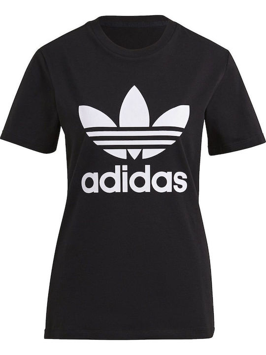 Adicolor Classics Trefoil Bluza Damă Sport Tricou Cu Dungi Neagră