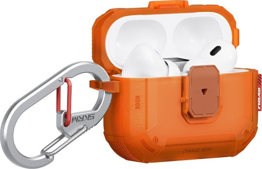 Skinarma Mecha Satz mit Haken in Orange Farbe für Apple AirPods Pro 3