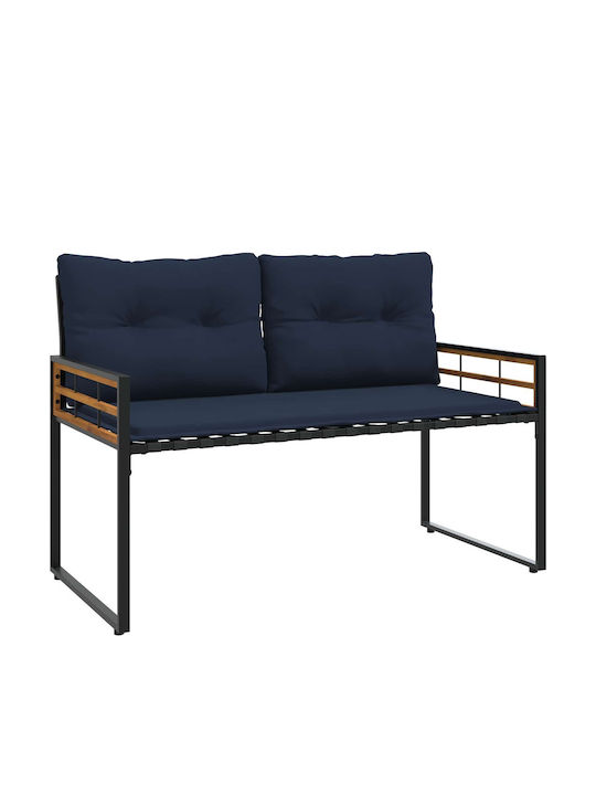 Garten- und Outdoor-Möbelsets 4 Stück Navyblau mit Kissen