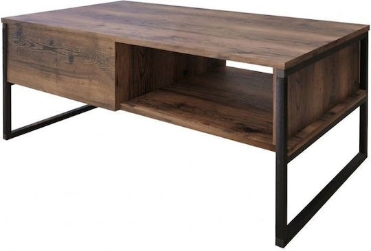 Rechteckiger Zentral Kaffeetisch Lawrence Holz Braun M105xL60xH46cm GP041-0048 1