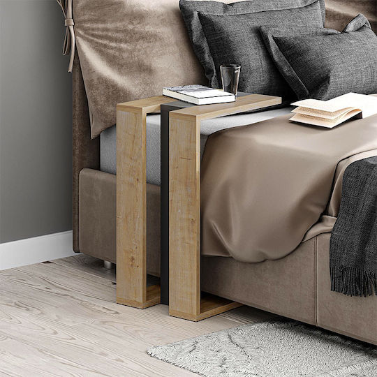 Rectangular Side Table Muju Wooden Anthracite L30xW40xH57cm