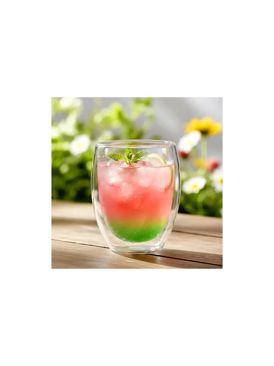 Vilde Set of Cups Cappuccino Glass Transparent 370ml 2pcs