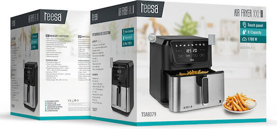 Teesa Heißluftfritteuse 8Es Silber TSA8079
