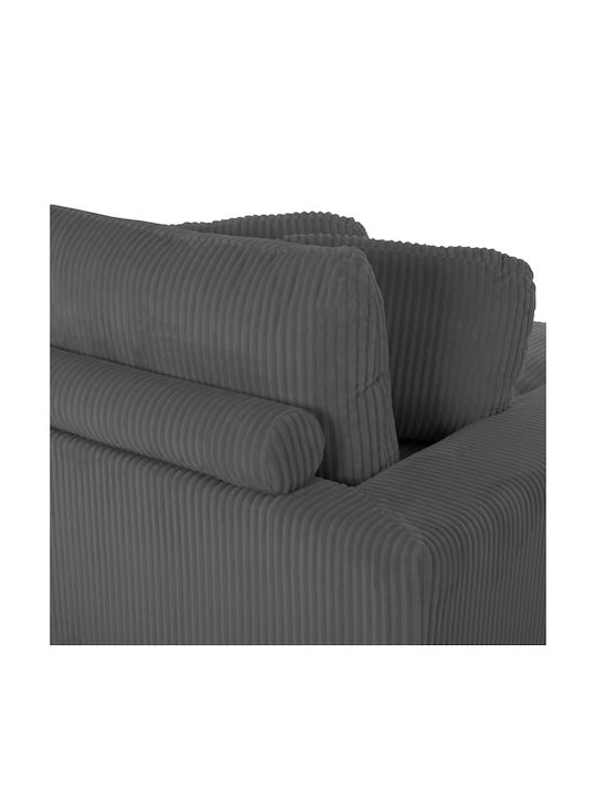 Cranfield Colțar Canapea cu Colțul stâng Gray Striped 313x169x80cm.
