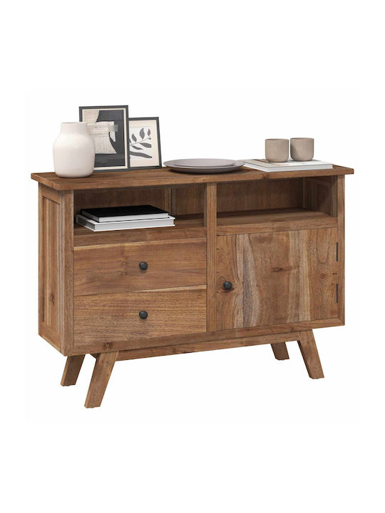 Sideboard made of Solid Wood with Drawers Coffee 100x30x68cm