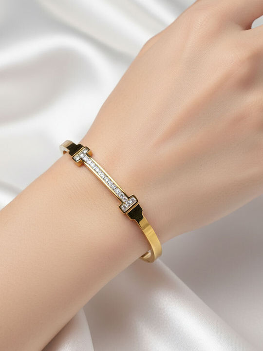 Awear Women's Bracelet Made of Stainless Steel with Zircon