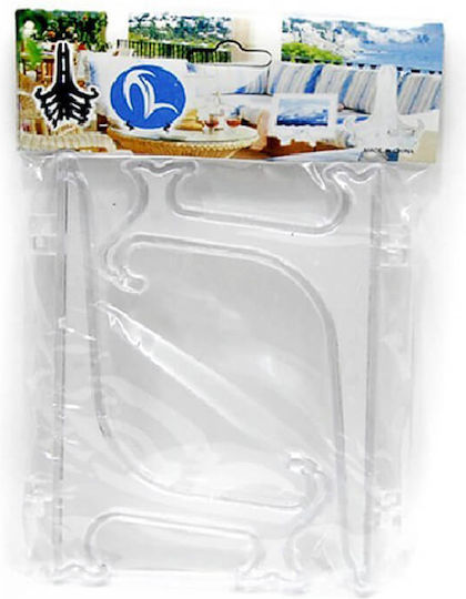 Set of 2 Transparent Plastic Plate Display Stands 30501107 6 Pieces