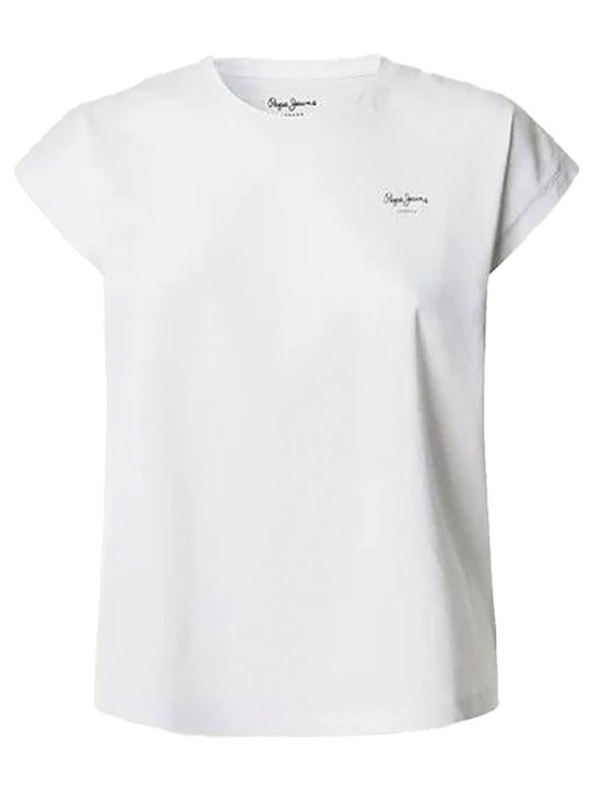 Logo Women's Summer Cotton Sleeveless White Blouse