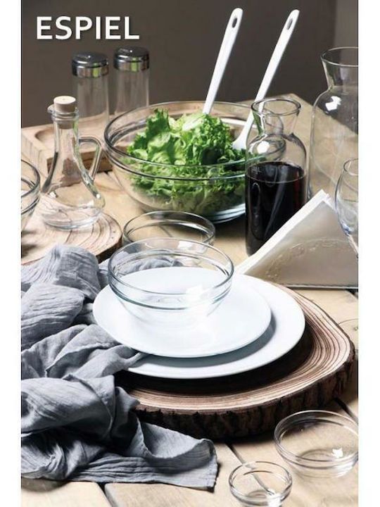 Espiel Chef Glass Salad Bowl Transparent 26.2x26.2x11.3cm