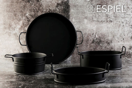 Espiel Salatschüssel Aluminium Schwarz 18x18x7cm 1Stück