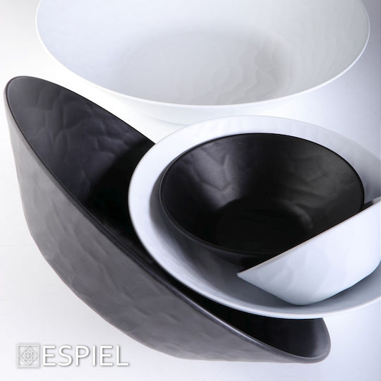 Espiel Wavy Salatschüssel Melamin Matte Black 40x40x9cm 1Stück