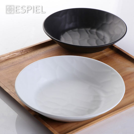Espiel Wavy Salatschüssel Melamin Matte Black 40x40x9cm 1Stück