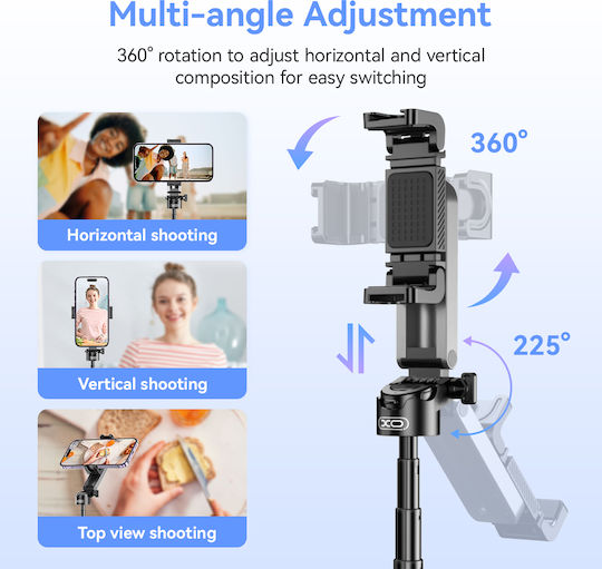 XO Selfie Stick with Bluetooth & Remote Control Ss21 Black 16.001.0283