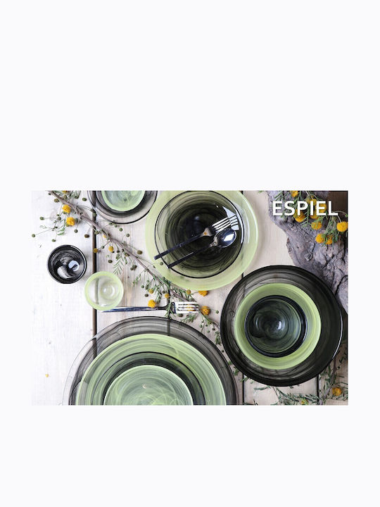 Espiel Atlas Σαλατιέρα Γυάλινη Μαύρη 29x29x14.5cm 6τμχ