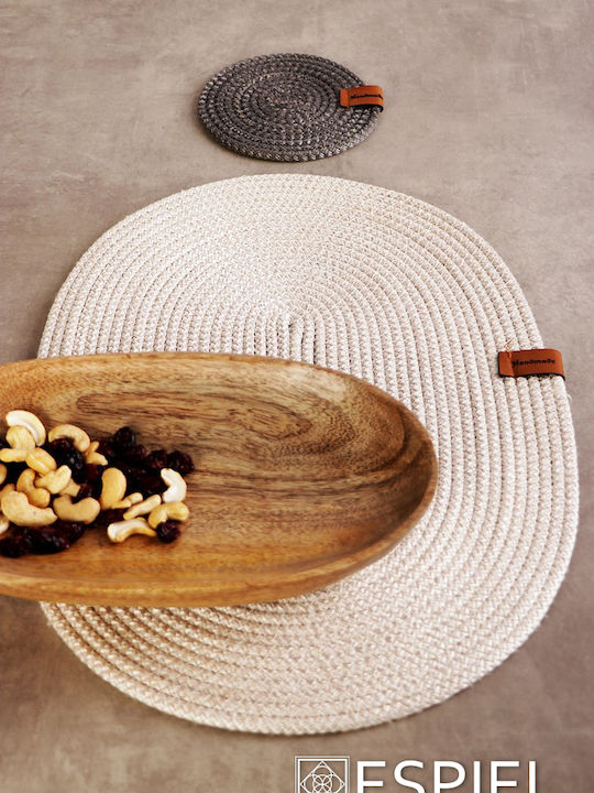 Espiel Wooden Oval Decorative Tray Mango 27.94x15.24x5.08cm