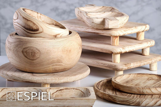 Espiel Ξύλινη Ορντεβιέρα 3 Θέσεων Μπεζ Π13xΜ45xΥ4cm 2τμχ