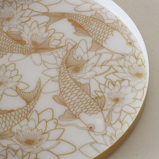 MSA Metallic Oval Decorative Tray 18.5x18.5x2cm 3pcs