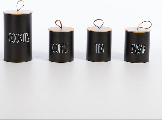 Nef-Nef Homeware Σετ Μπισκοτιέρες Μεταλλικές Λευκές 12x12x20εκ. 3τμχ