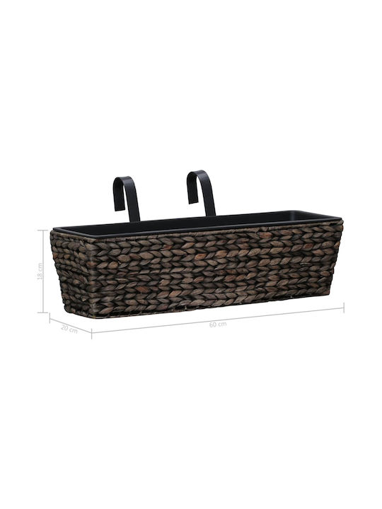 vidaXL Set 2 Jardiniere Metalice Maro