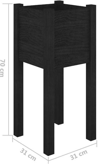 vidaXL Pot Wooden 31x31x70cm.
