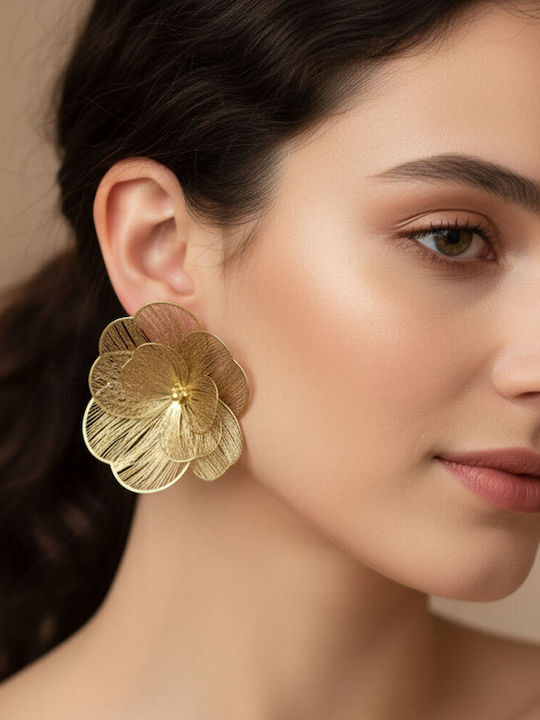 Awear Gold Plated Steel Stud Earrings