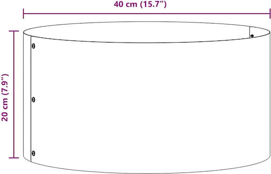 vidaXL Set 5 Metallische Pflanzgefäße Braun 40x20cm