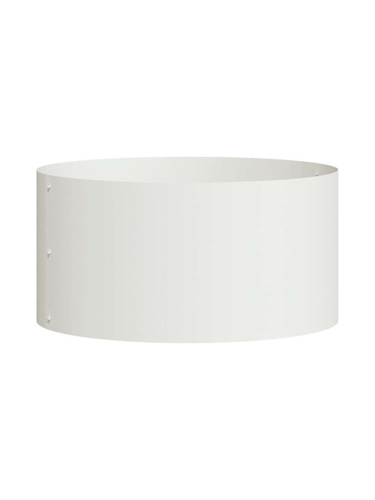 vidaXL Set 5 Metallische Pflanzgefäße Weiß 40x20cm