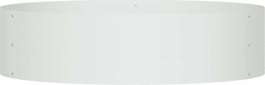 vidaXL Set 5 Metallische Pflanzgefäße Weiß 80x20cm