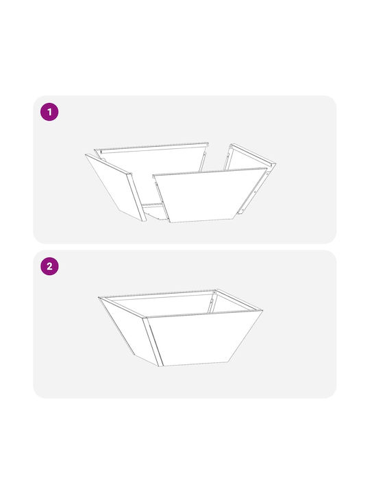 vidaXL Set 5 Pots Plastic White