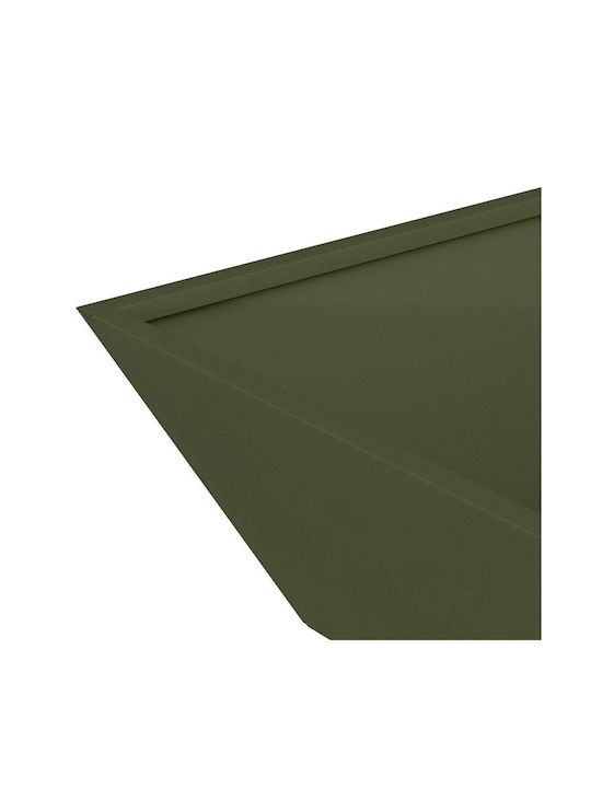 vidaXL Set 5 Metallische Grüne Pflanzgefäße 50x15cm