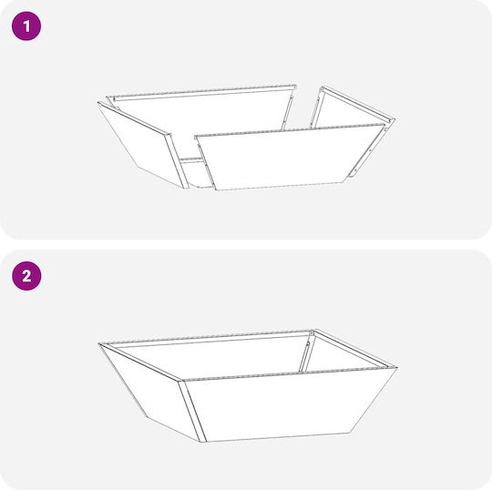 vidaXL Комплект 5 Черни Пластмасови Саксии За Цветя 50x15см