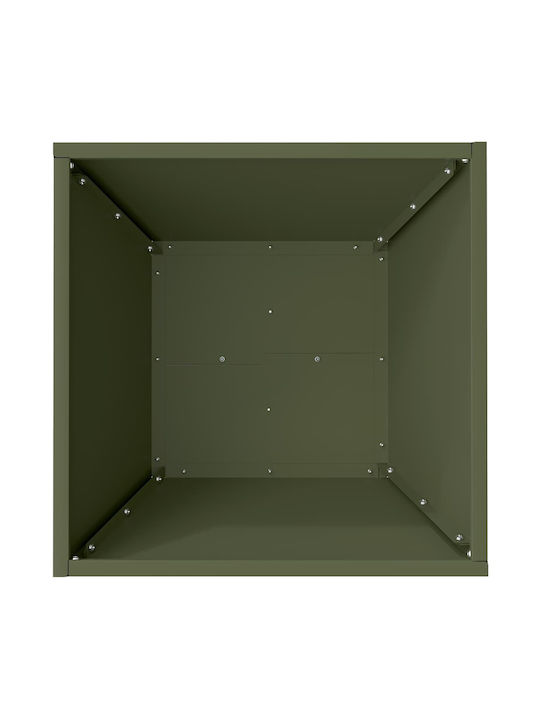 vidaXL Set 5 Metallische Pflanzgefäße Olive 40x15cm