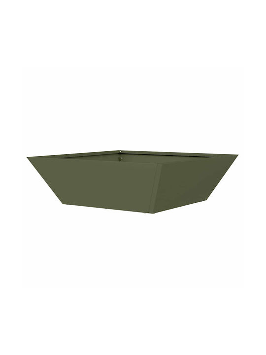 vidaXL Set 5 Metallische Grüne Pflanzgefäße 50x15cm