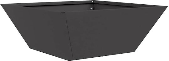 vidaXL Set 5 Metallische Pflanzgefäße Schwarz 40x15cm