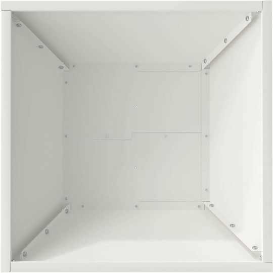 vidaXL Комплект 5 Пластмасови Бели Саксии За Цветя 40x15см