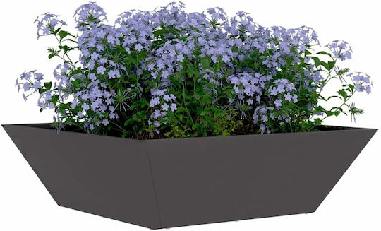 vidaXL Комплект 5 Черни Пластмасови Саксии За Цветя 50x15см