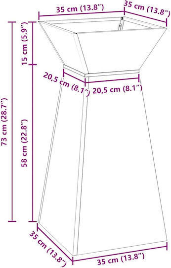 vidaXL Σετ 2 Γλάστρες Μεταλλικές Μπρούτζινες