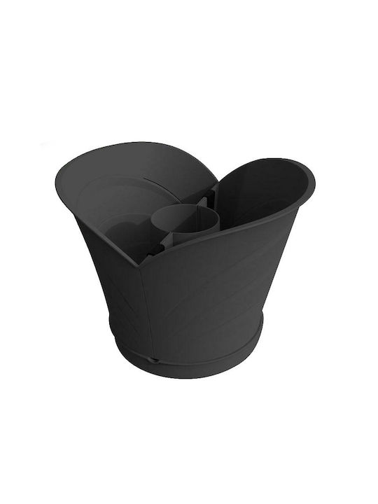 Bama Set 4 Ghivece De Flori Din Plastic Gri Bama Set 4 Ghivece De Flori Din Plastic Gri